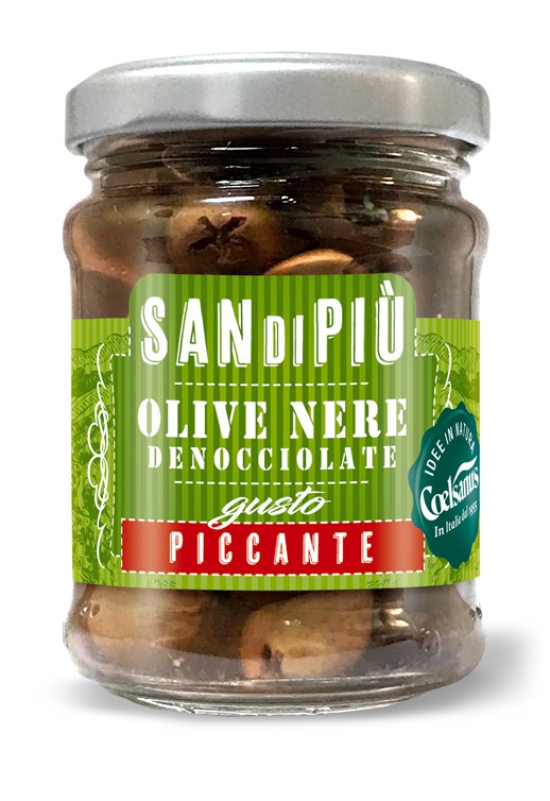 Olives noires dénoyautées - goût piquant