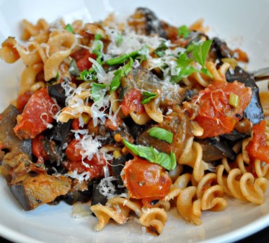 Fusilli alla Norma aux aubergines grillÃ©es 